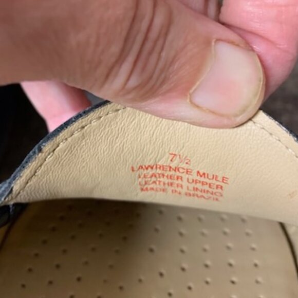 NEW IN BOX Marc Joseph New York- Black Genuine Leather Lawren Mules Size 7-1/2 - Picture 5 of 9